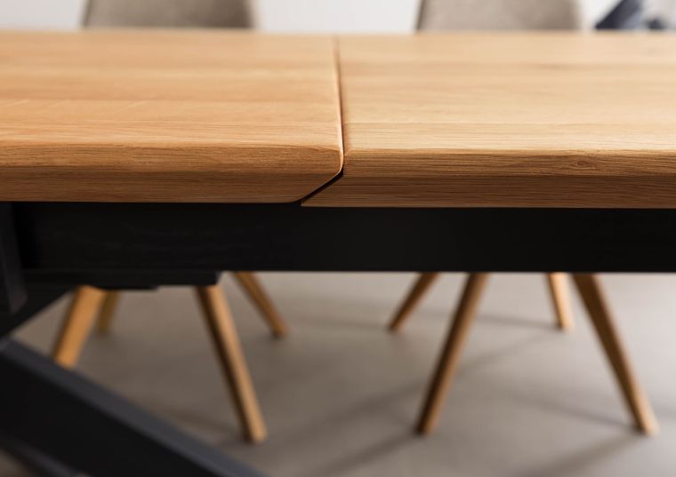 Esstisch Massivholztisch 200/285 cm Wildeiche ausziehbar -Paris