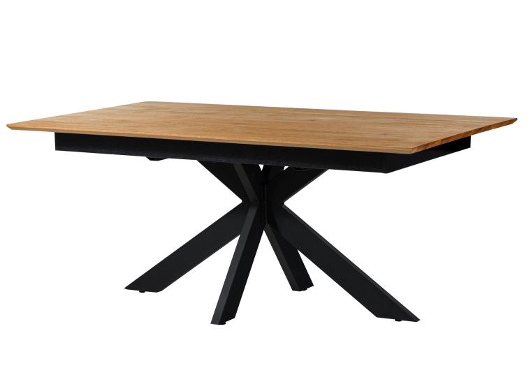 Esstisch Massivholztisch 200/285 cm Wildeiche ausziehbar -Paris