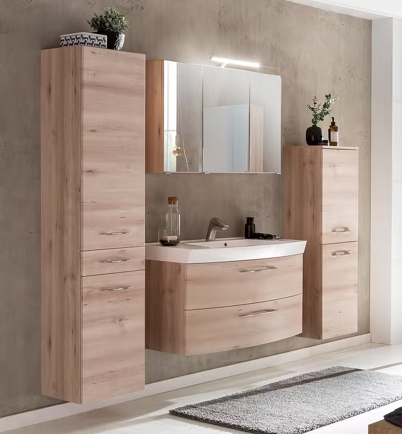 Badezimmerset Berg 4-teilig – Modernes Badmöbel Komplettset