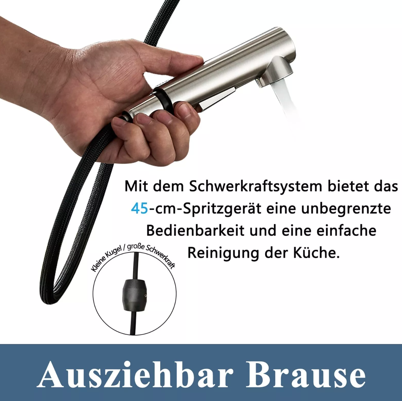 Küchenarmatur ausziehbar drehbar