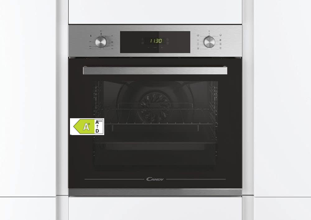 Candy FCT615X DE Einbau-Backofen 70 Liter Edelstahl | Umluft | Aquactiva Reinigung | Energieklasse A+