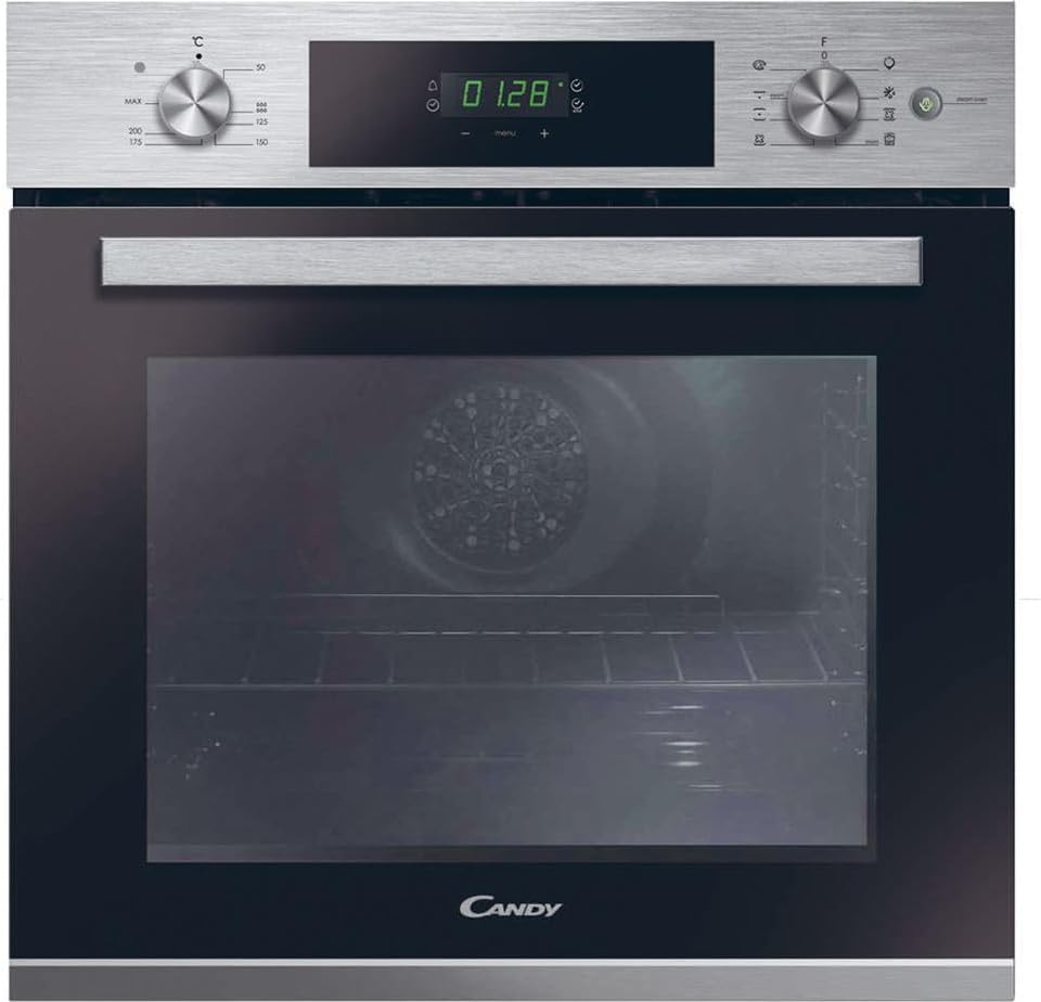 Candy FCT615X DE Einbau-Backofen 70 Liter Edelstahl | Umluft | Aquactiva Reinigung | Energieklasse A+