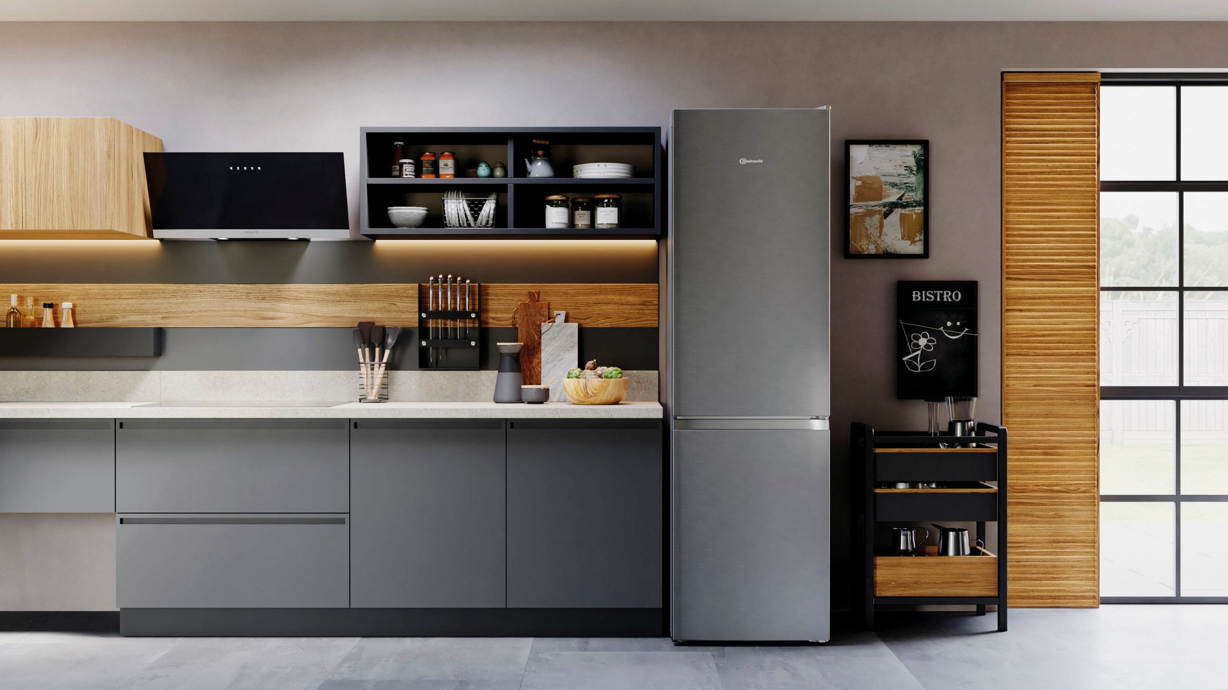 BAUKNECHT Kühl-/Gefrierkombination KGNF 210C2IN