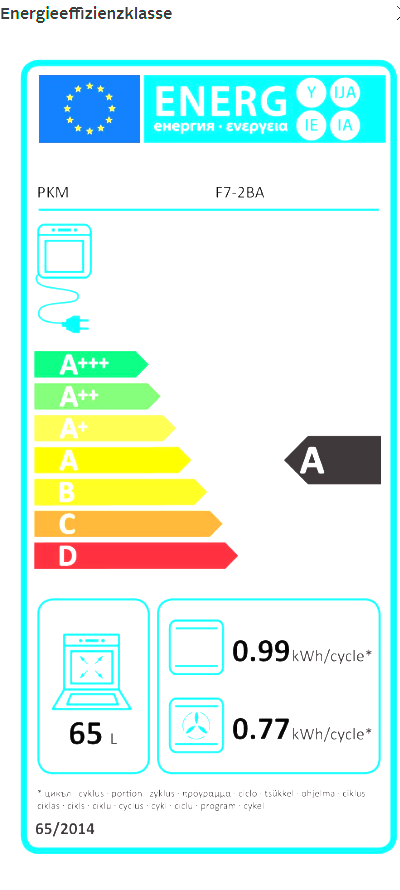 PKM Einbaubackofen F7-2BA – Modernes Design trifft auf vielseitige Funktionalität