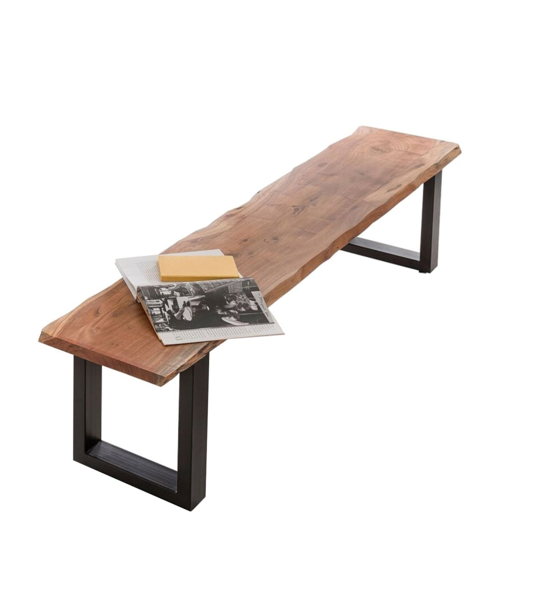 Bank Massiv Akazie 140/160/180/200/220cm Massiv Holz Baumkante