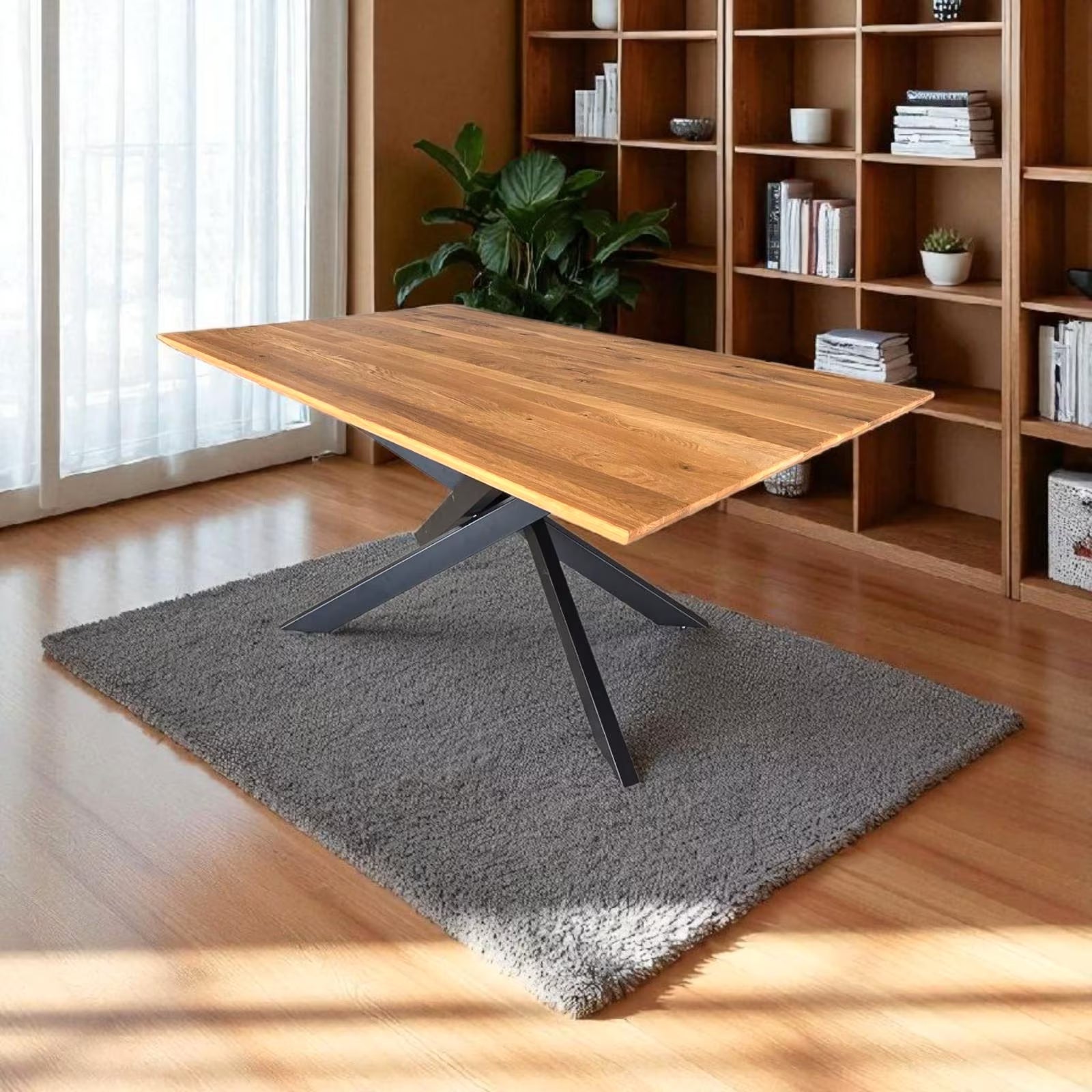 Esstisch Eiche massiv geölt – mit Schweizer Kante Größen: 180×100 | 200×100 | 220×100 cm