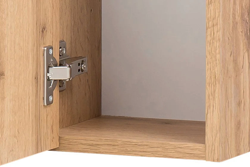 Spiegelschrank Farbe wotaneiche  FLORIA – 100 cm – 3 Spiegeltüren – LED-Beleuchtung