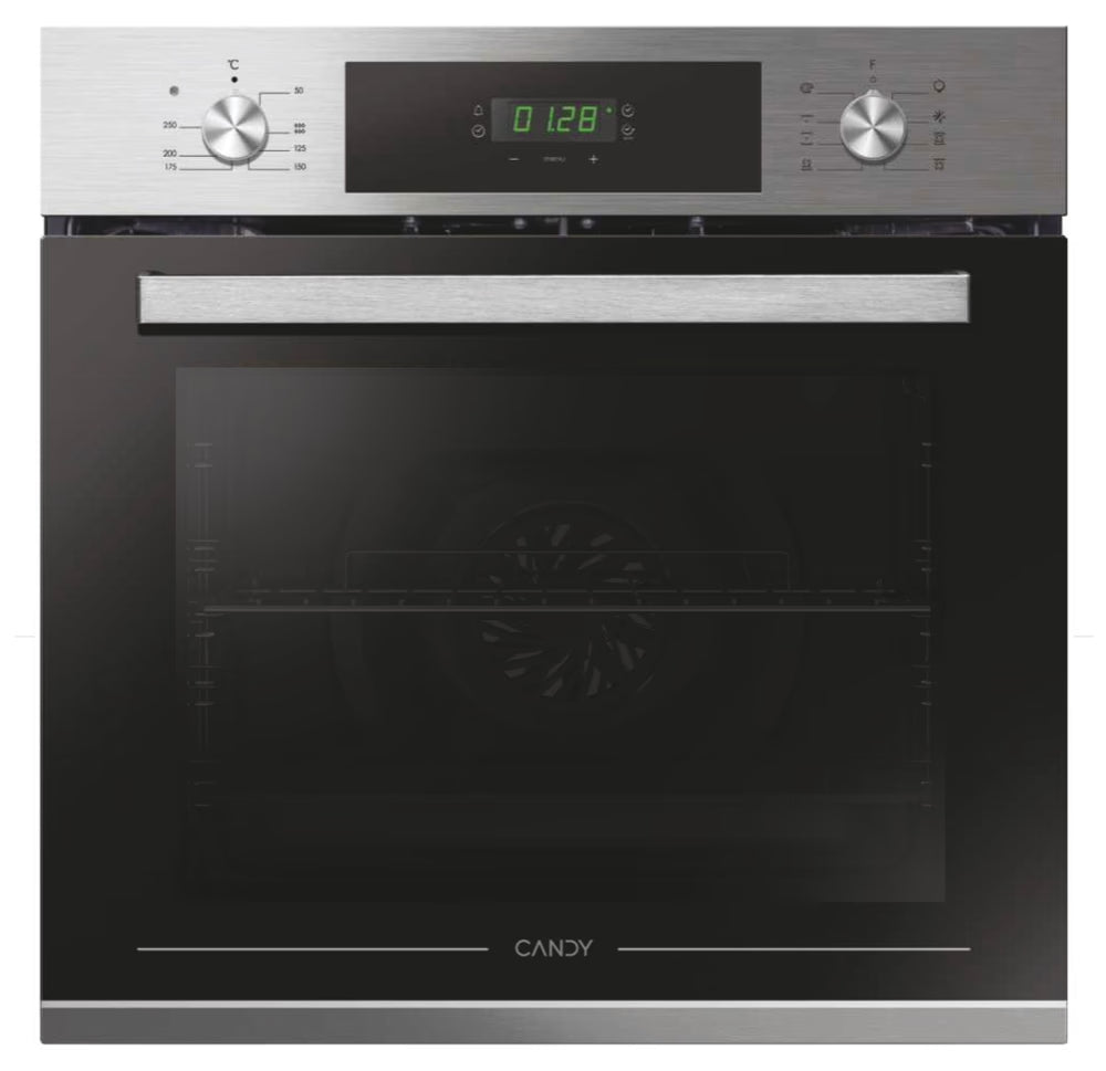 Candy FCT615X DE Einbau-Backofen 70 Liter Edelstahl | Umluft | Aquactiva Reinigung | Energieklasse A+