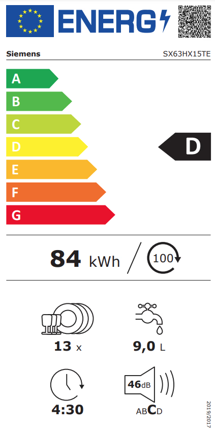 Siemens Geschirrspüler SX63HX15TE – 13 Maßgedecke, Inverter, Top-Modell