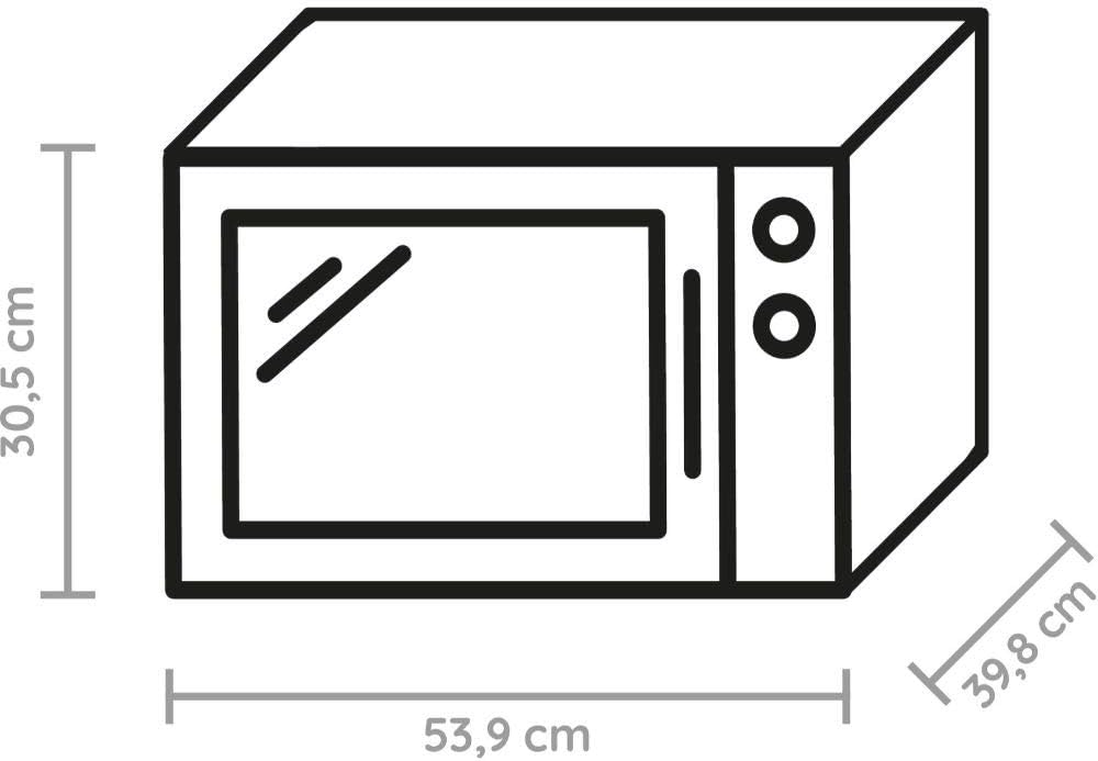 Bauknecht 1050 Watt Grill Stand-Mikrowelle 30 Liter schwarz MW 30