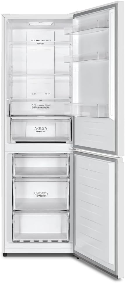 Gorenje N619EAW4 Kühl-Gefrierkombination 300 Liter, NoFrost Plus, FastFreeze, CrispZone mit Feuchteregler, LED-Display, 186 cm, Weiß Kühlschrank