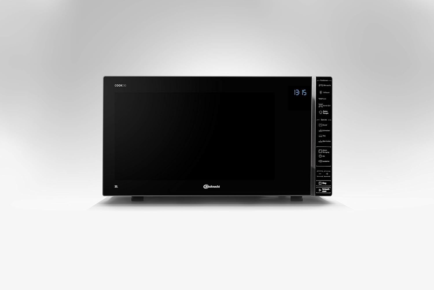 Bauknecht 1050 Watt Grill Stand-Mikrowelle 30 Liter schwarz MW 30