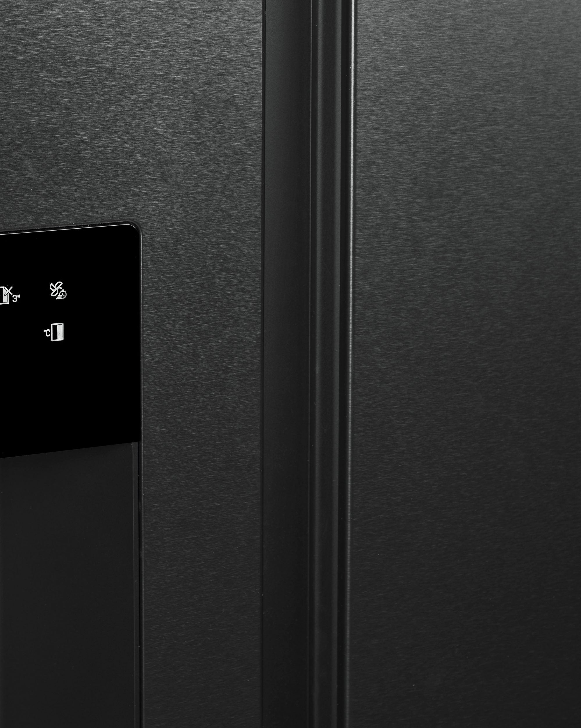 BAUKNECHT Side-by-Side Kühlschrank 578L Schwarz | NoFrost | Wasser- & Eiswürfelspender | Neu | Simo Möbel