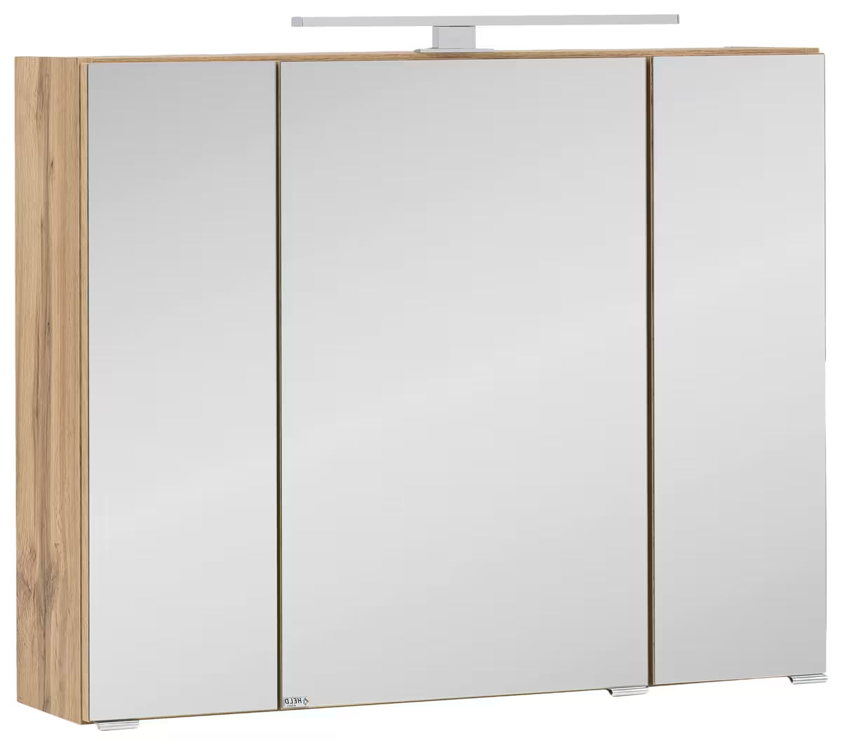 Spiegelschrank Luna 80 cm weiß mit LED – 3 Spiegeltüren