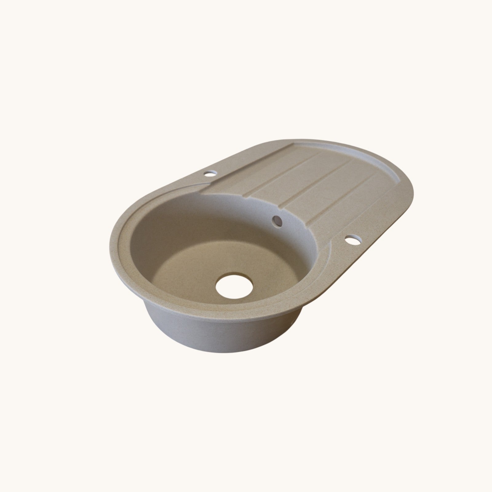 Granit-Spülbecken / Einbaubecken 86x50 cm – Beige