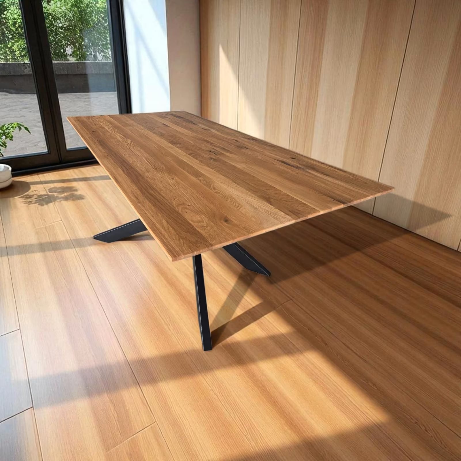 Esstisch Eiche massiv geölt – mit Schweizer Kante Größen: 180×100 | 200×100 | 220×100 cm
