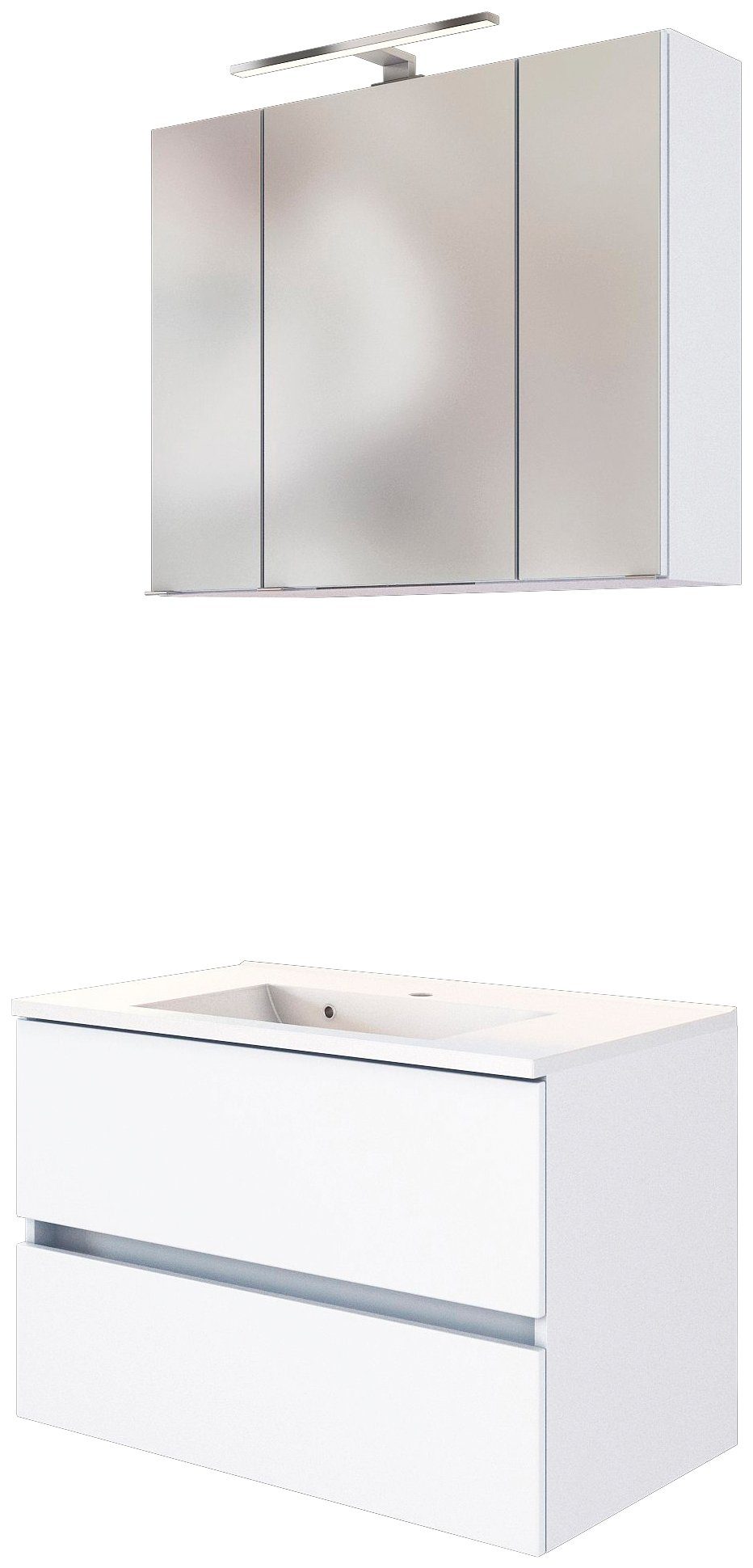 Badmöbel-Set Paris (Set, 2-St), Breite 80 cm, Softclose-Funktion