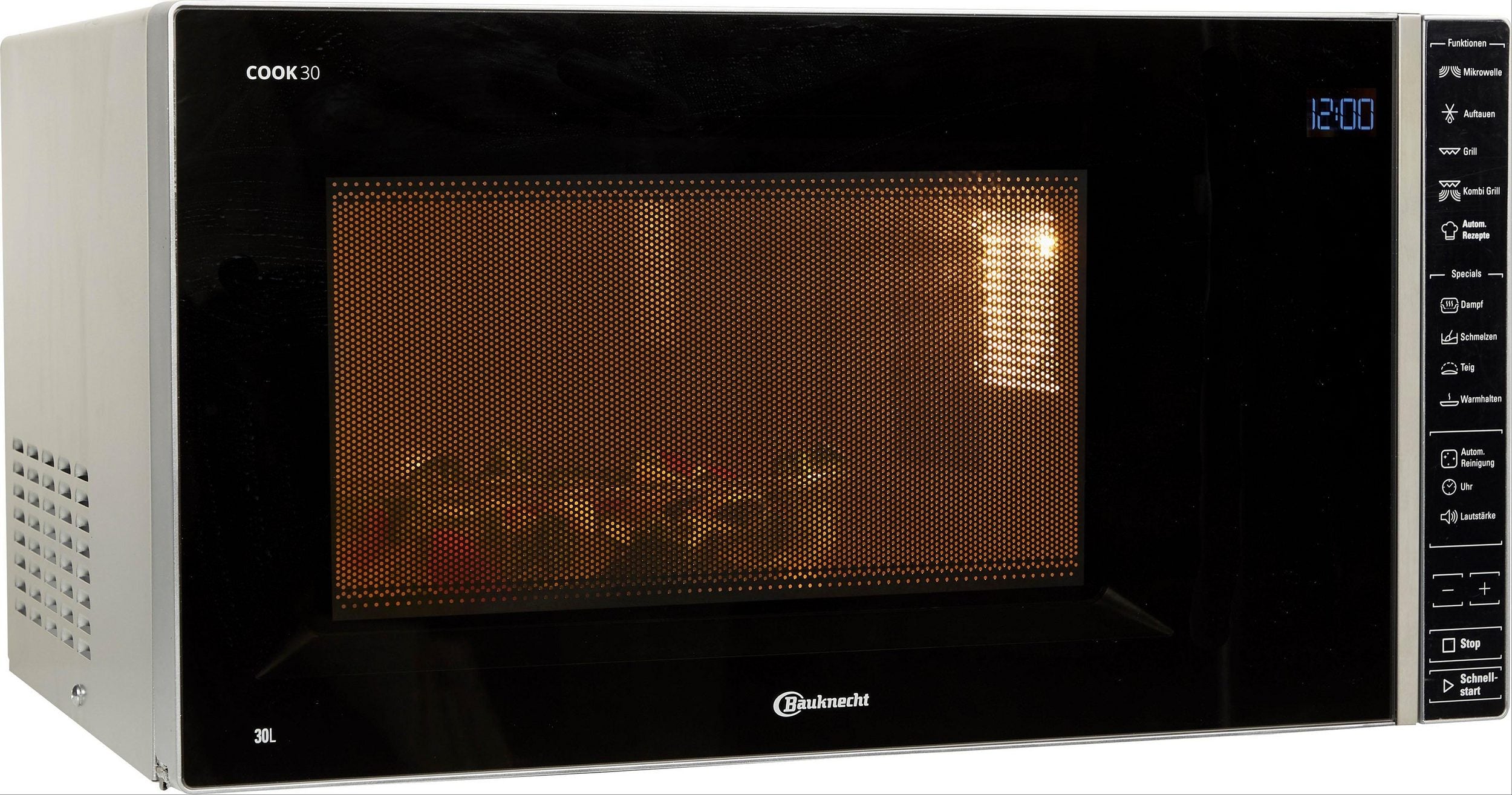 Bauknecht 1050 Watt Grill Stand-Mikrowelle 30 Liter schwarz MW 30
