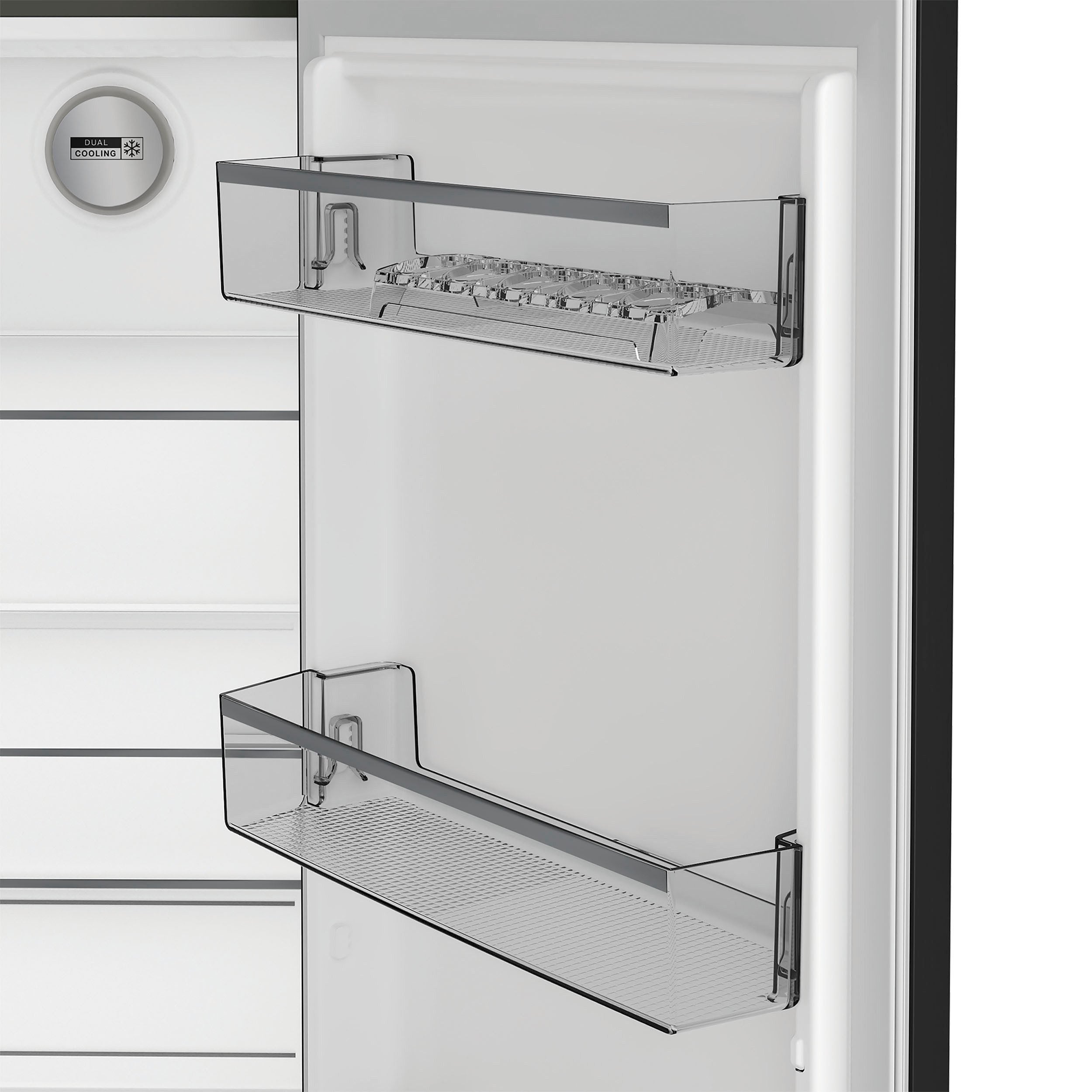 BAUKNECHT Side-by-Side Kühlschrank 578L Schwarz | NoFrost | Wasser- & Eiswürfelspender | Neu | Simo Möbel