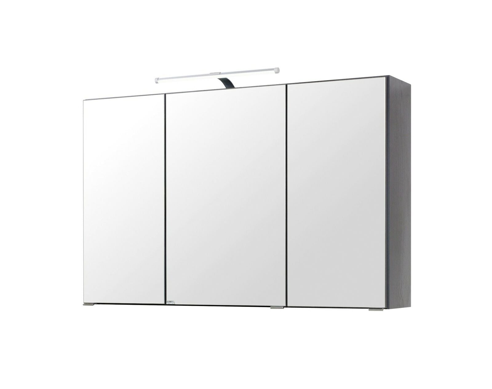 Badmöbel FLORIDA, 2-teilig – Waschtisch-Set mit LED-Spiegel, 100 cm, grau