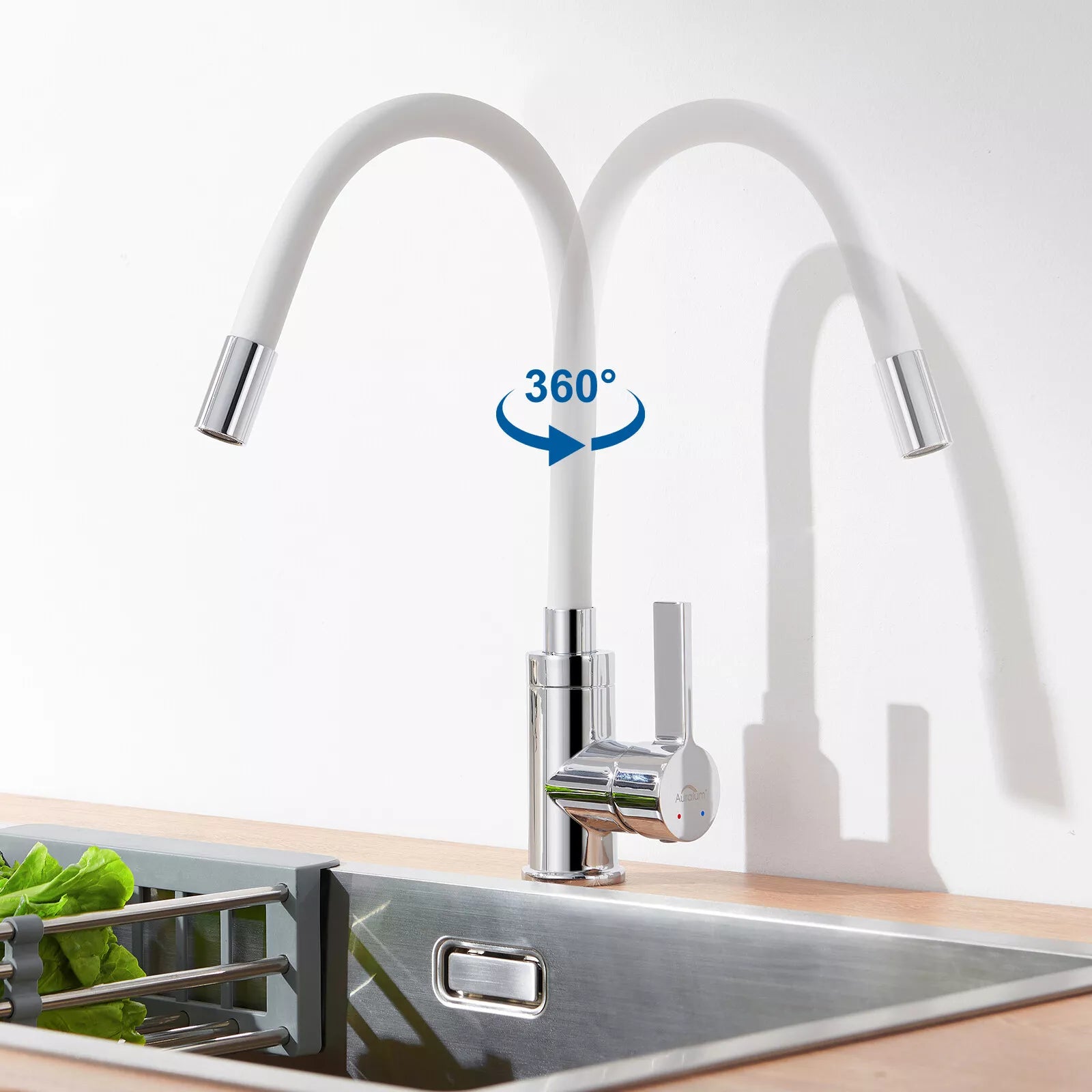 Küchenarmatur Weiß Wasserhahn Küche Mischbatterie