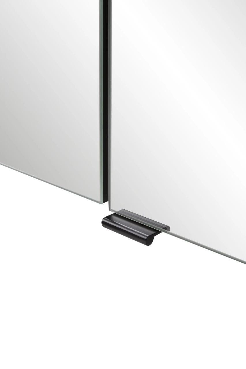 Spiegelschrank Luna 80 cm weiß mit LED – 3 Spiegeltüren