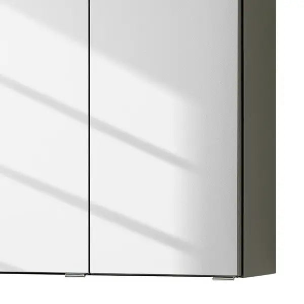 Spiegelschrank Farbe wotaneiche  FLORIA – 100 cm – 3 Spiegeltüren – LED-Beleuchtung